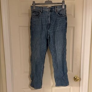 Abercrombie & Fitch Blue Ankle Straight Jeans